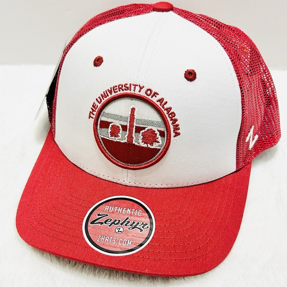 Zephyr‎ Alabama Crimson Tide Fan Focus Hat Cap Adjustable Snapback Red NCAA